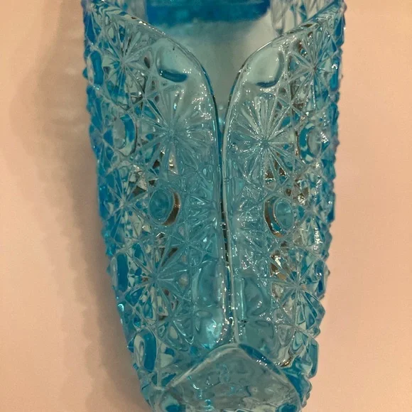 EAPG - Antique Bryce Brothers Daisy & Button Blue Glass Shoe - Picture 8 of 16